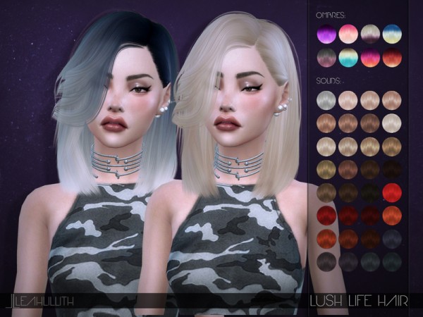  The Sims Resource: LeahLillith Lush Life Hairstyle