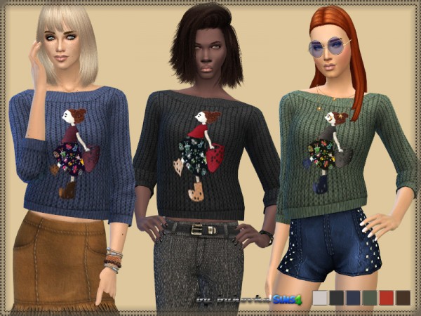  The Sims Resource: Fashionista Sweater by bukovka
