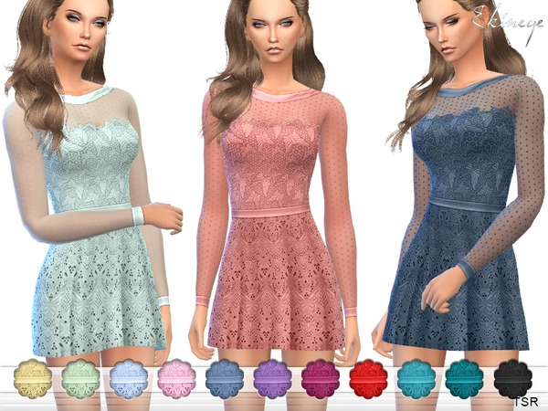  The Sims Resource: Butterfly Dress by ekinege