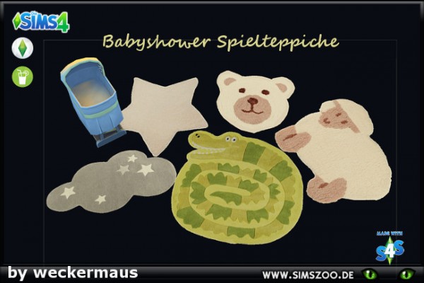  Blackys Sims 4 Zoo: Baby shower rugs by weckermaus