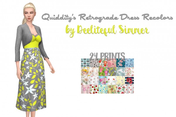  Deelitefulsimmer: Quiddity jones Retrograde dress recolors