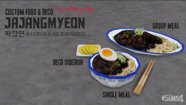  Mod The Sims: Korean Black Bean Noodles by ohmysims