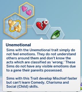  Mod The Sims: Unemotional Trait by Tallydom