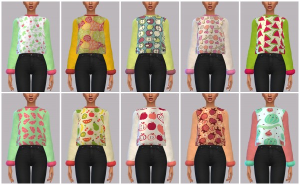  Simsworkshop: Marigolds Sweatshirt Recolors