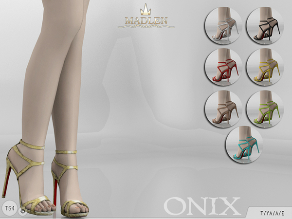  The Sims Resource: Madlen Onix Shoes by MJ95