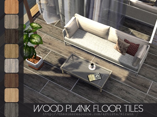  The Sims Resource: Wood Plank Floor Tiles by Rirann
