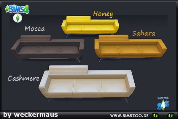  Blackys Sims 4 Zoo: Autumn trend redstone sofa by weckermaus