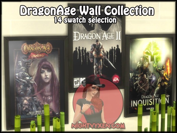  Simsworkshop: Dragon Age Wall Collection by Nightvyxen