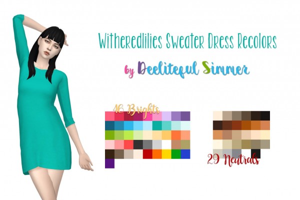  Deelitefulsimmer: Sweater dress recolor