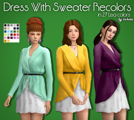  Tukete: Dress With Sweater Recolors