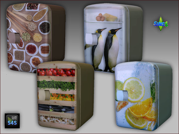  Arte Della Vita: 4 fridge sets each with 4 recolors of the Coca Cola mini fridge