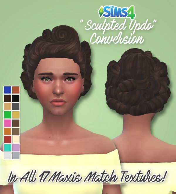  History Lovers Sims Blog: Sculpted Updo Conversion