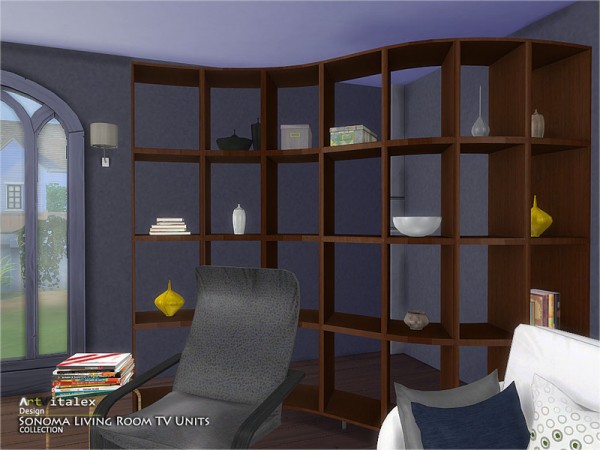  The Sims Resource: Sonoma Living Room TV Units by ArtVitlex