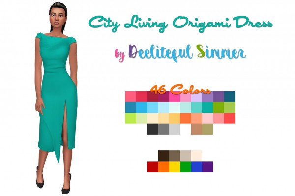  Deelitefulsimmer: Living Origami dress recolor