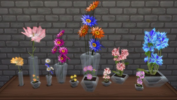  La Luna Rossa Sims: Home Design Vases with Flowers