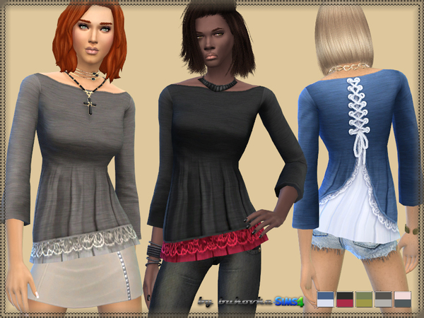  The Sims Resource: Top lacing by bukovaka