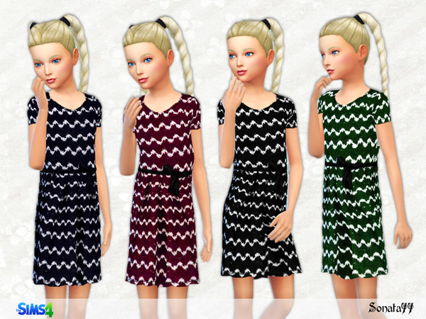  The Sims Resource: S77girl dress 17 by Sonata
