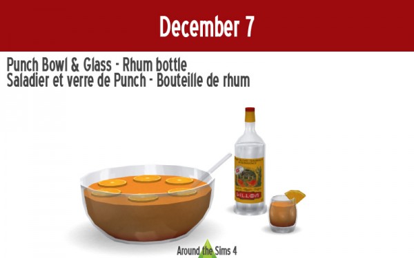  Around The Sims 4: Punch bowl and glass