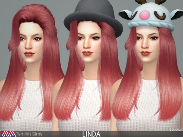  The Sims Resource: Linda hairstyle 24 by tsminhsims