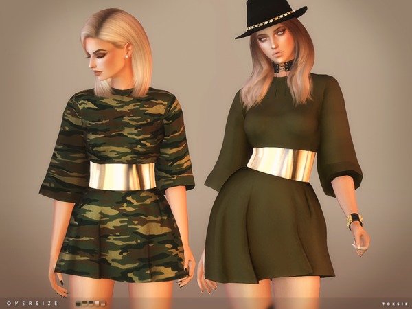  The Sims Resource: Oversize dress by toksik