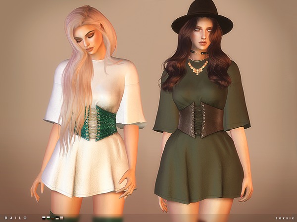  The Sims Resource: Bailo Dress by toksik