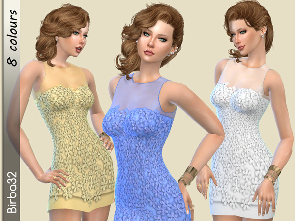  The Sims Resource: Stefania Dress by Birba32