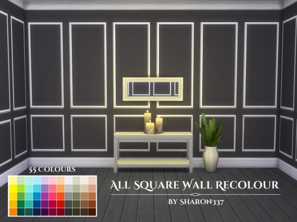  The Sims Resource: All Square Wall Recolour by sharon337