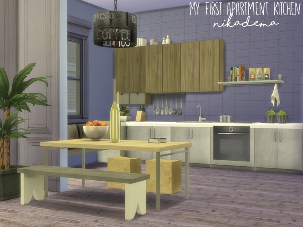  The Sims Resource: My First Apartment Kitchen by Nikadema