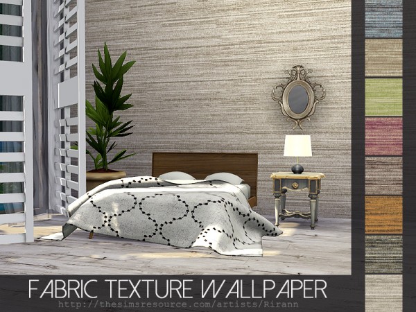  The Sims Resource: Fabric Texture Wallpaper by Rirann