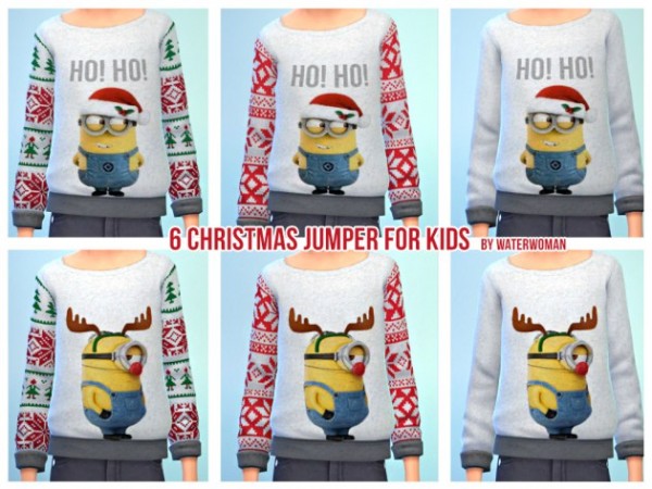  Akisima Sims Blog: MINION Christmas Jumper for Kids