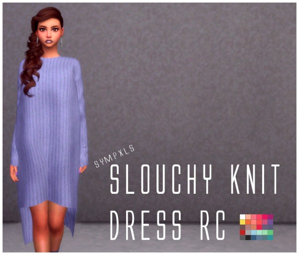  Simsworkshop: Slouchy Knit Dress by Sympxls