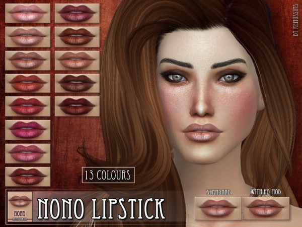 The Sims Resource: NONO lipstick by RemusSirion