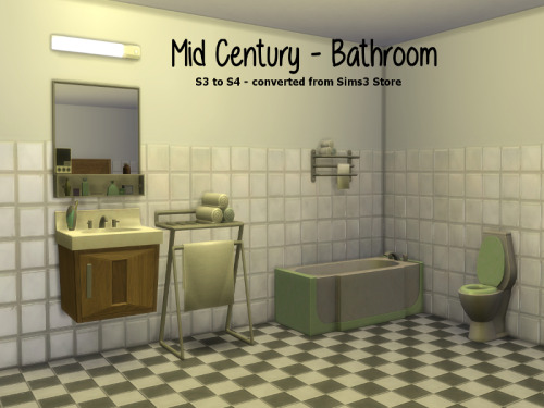  Chillis Sims: Store Set Mid Century Bathroom