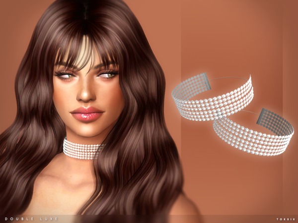  The Sims Resource: Double Luxe Choker by toksik