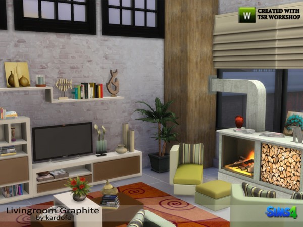  The Sims Resource: Livingroom Graphite by Kardofe
