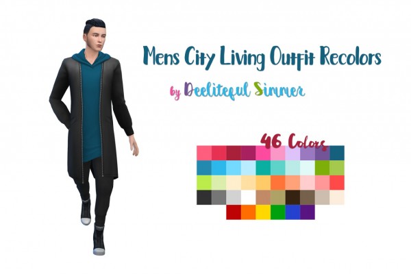  Deelitefulsimmer: Mens City Living Outfit recolor
