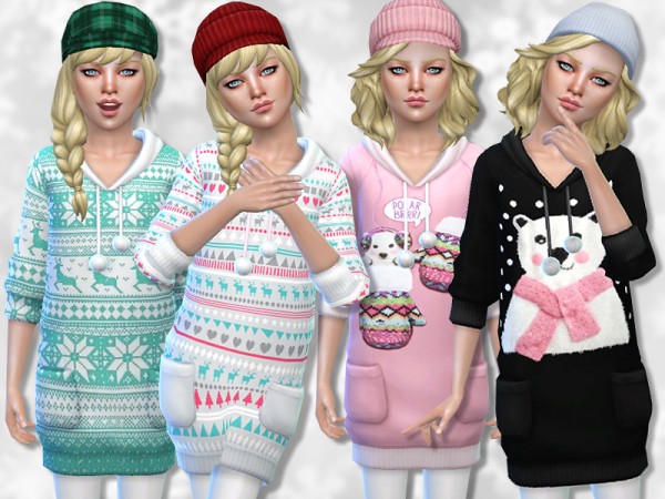  The Sims Resource: Winter Charm Sweater Collection by Pinkzombiecupcake