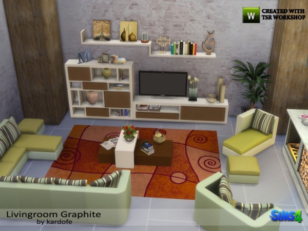  The Sims Resource: Livingroom Graphite by Kardofe