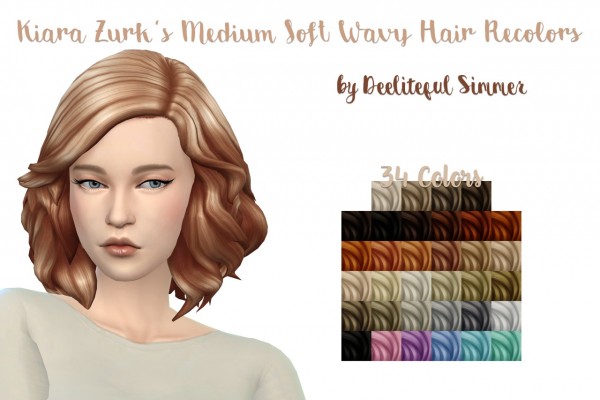  Deelitefulsimmer: Kiara`s Medium Soft Wavy hair recolored