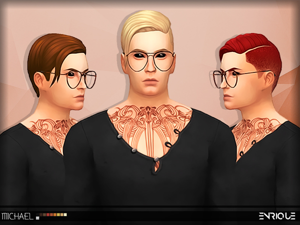  The Sims Resource: Enriques 4   Michael hair by Jruvv