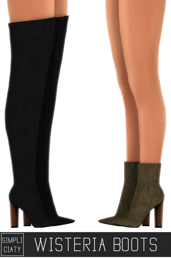 Simpliciaty: Wisteria boots • Sims 4 Downloads