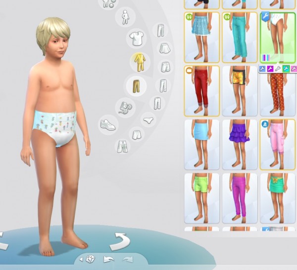 Mod The Sims: Diapers for Children by anoncrinkle.
