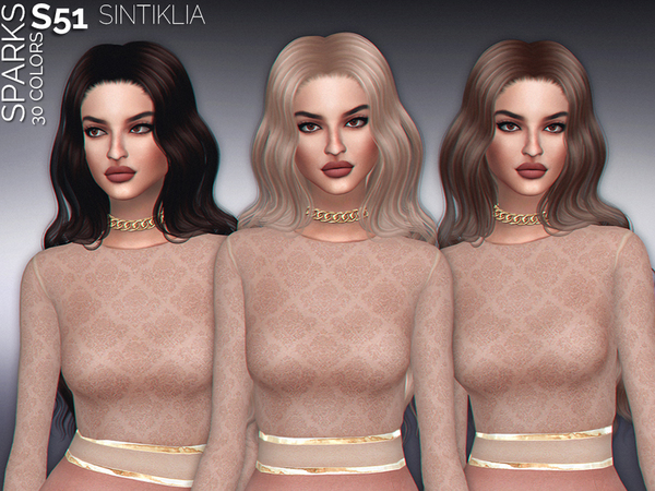  The Sims Resource: Sintiklia   Hair s51 Sparks