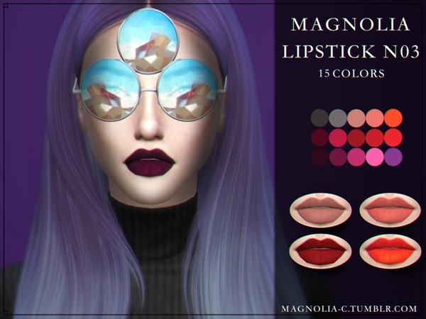  The Sims Resource: Lipstick 03  by Magnolia c