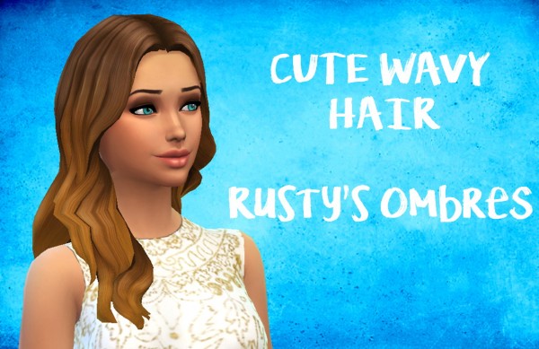  Choco Sims: Cute wavy hair Rusty`s ombre