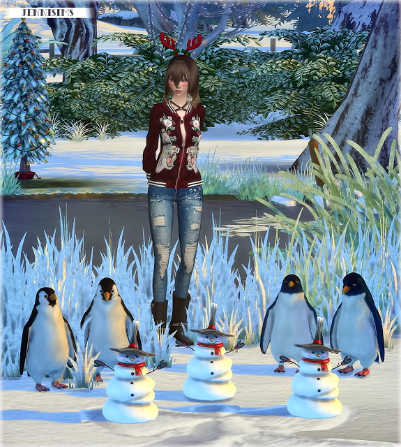  Jenni Sims: Winter Fun Decoratives   Penguins, Xmas Snowman