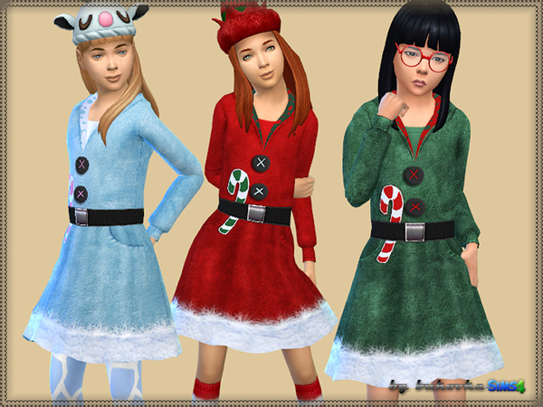  The Sims Resource: Dress Merry Christmas by Bukovka