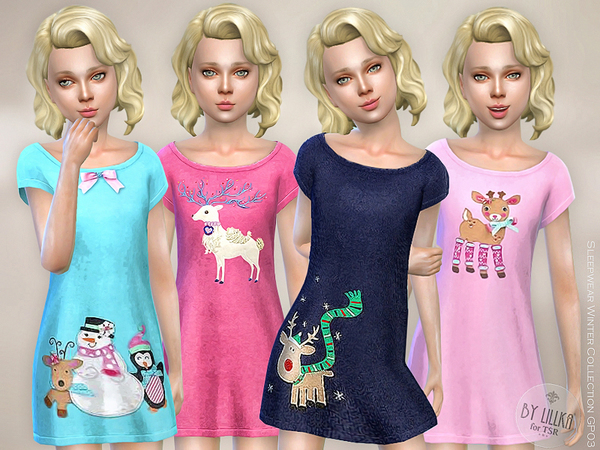  The Sims Resource: Sleepwear Winter Collection GP03 by lillka