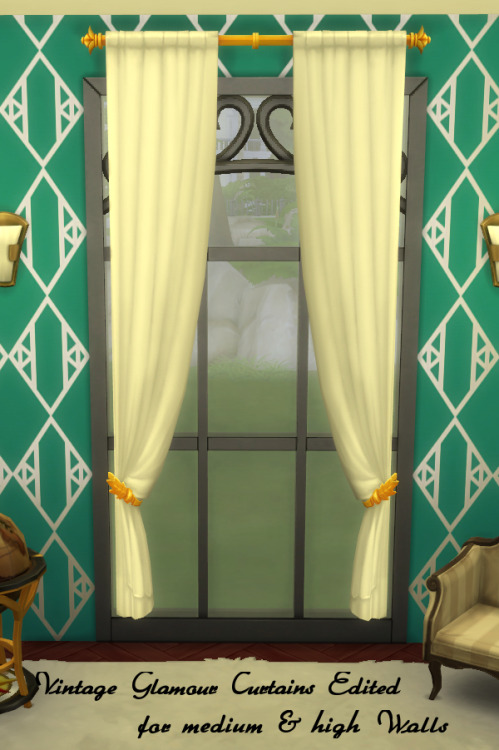  Chillis Sims: Vintage Glamour Curtains Edited   Part 1