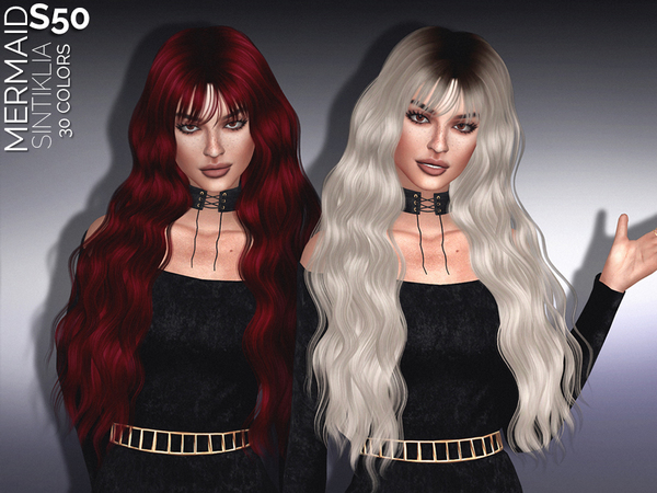  The Sims Resource: Sintiklia   Hair s50 Mermaid